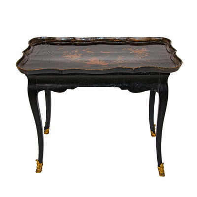 19th Century Chinoiserie Lacquered English Side Table