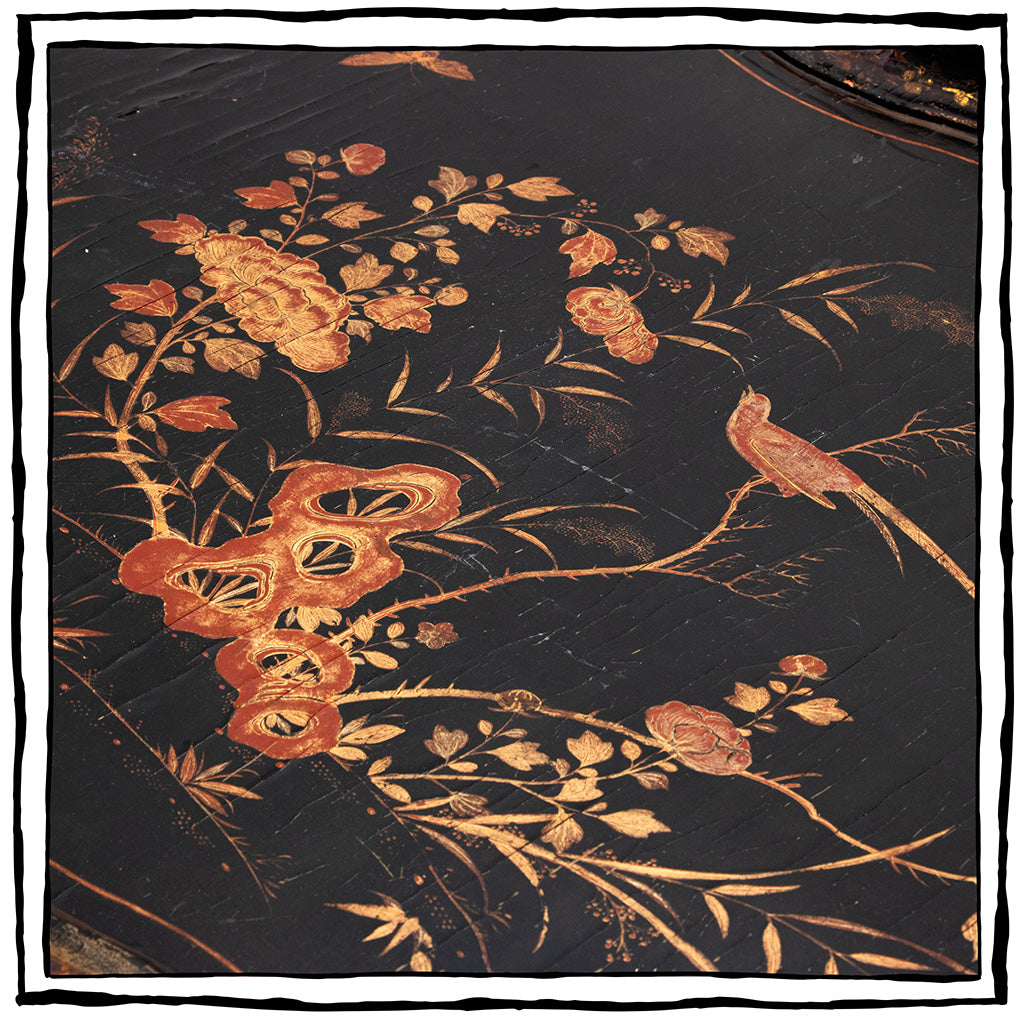 19th Century Chinoiserie Lacquered English Side Table