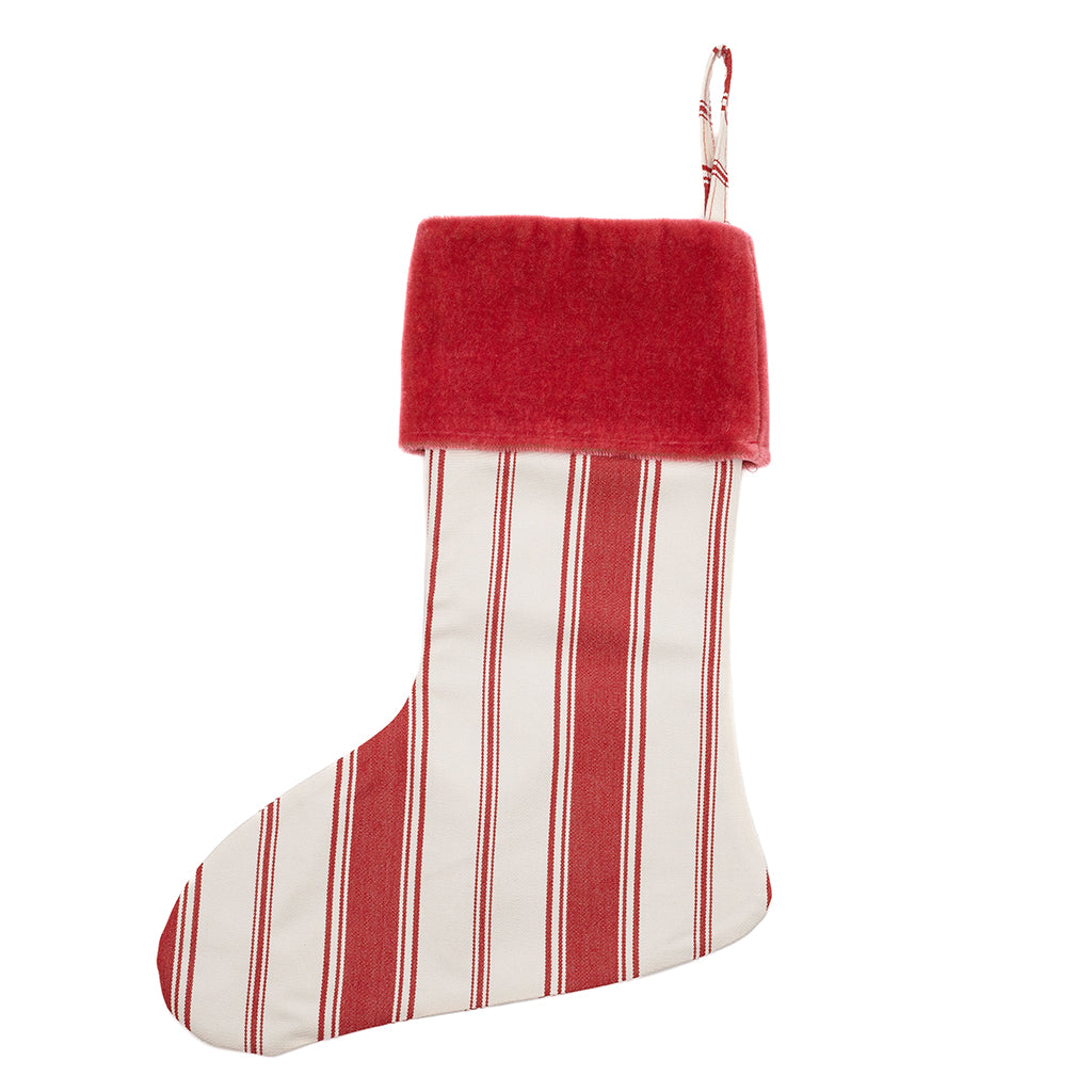 Giardino Branca Stripe with Red Mohair Trim