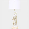 A Blanc de Chine Porcelain Cockatiel Lamp