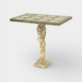 Console Table with Hand-Painted Faux Marble Top and Carved Lion Base
