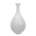A Pair of White Crackle-Glazed Pear or "Yuhuchunping" Shaped Vases