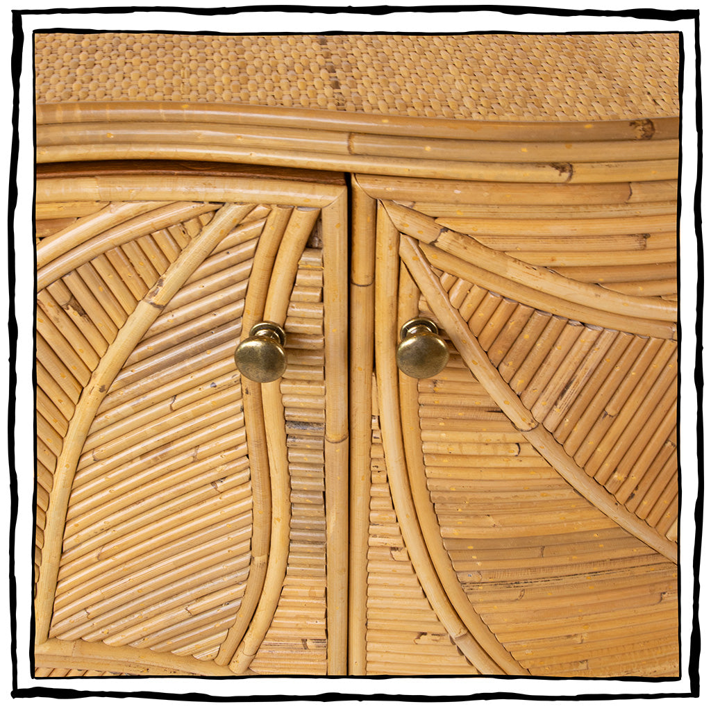 Curved credenza
