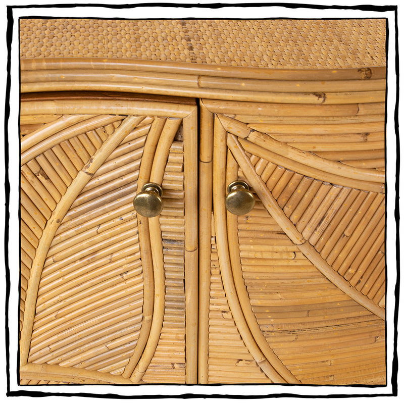 Curved credenza