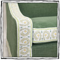 Devon Sofa in Fiandre Linen and Palampore Stripe