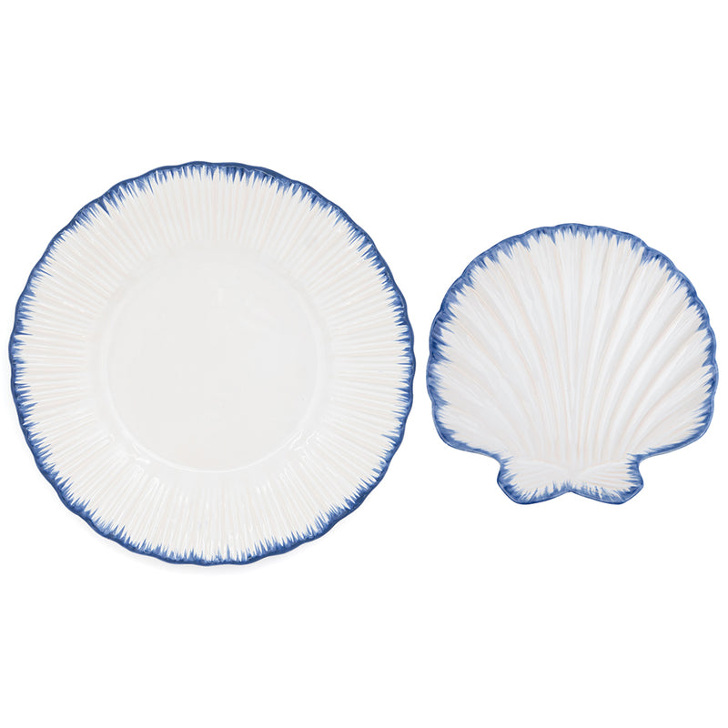 Shell Dessert & Dinner Plate Set