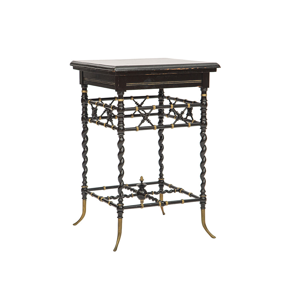 Very Rare E.W. Godwin Style Ebonized Side Table