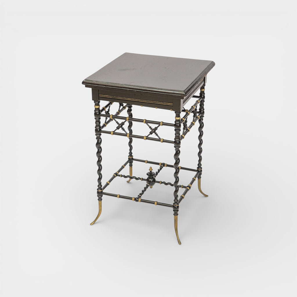 Very Rare E.W. Godwin Style Ebonized Side Table