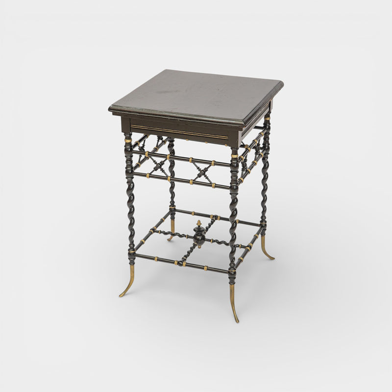 Very Rare E.W. Godwin Style Ebonized Side Table