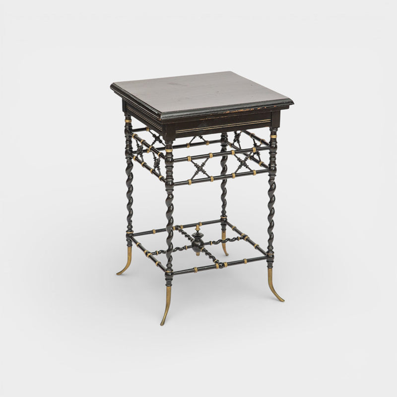 Very Rare E.W. Godwin Style Ebonized Side Table