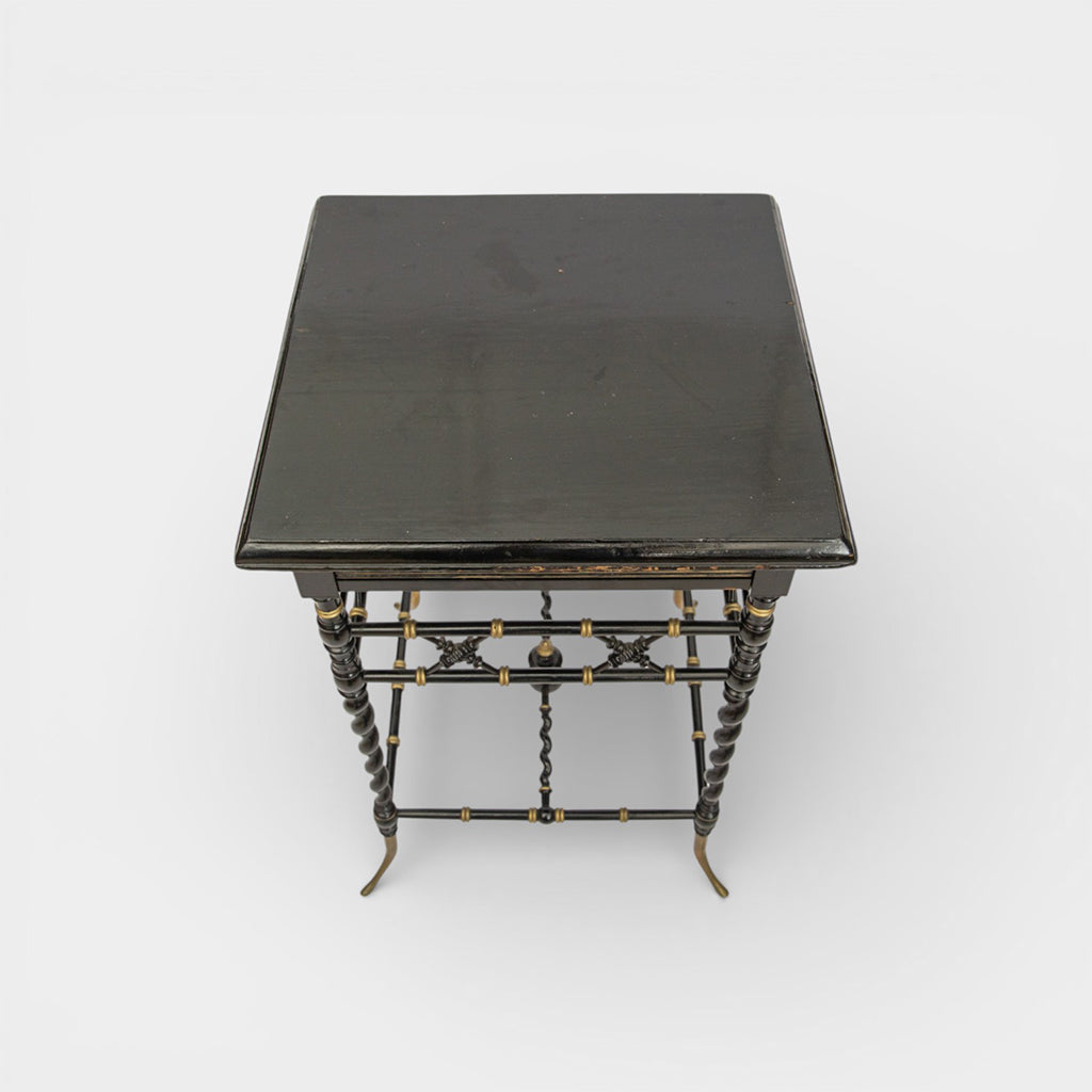 Very Rare E.W. Godwin Style Ebonized Side Table