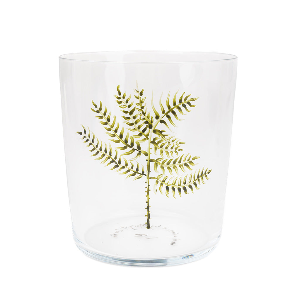 Hand-Painted Fern Juice Glasses