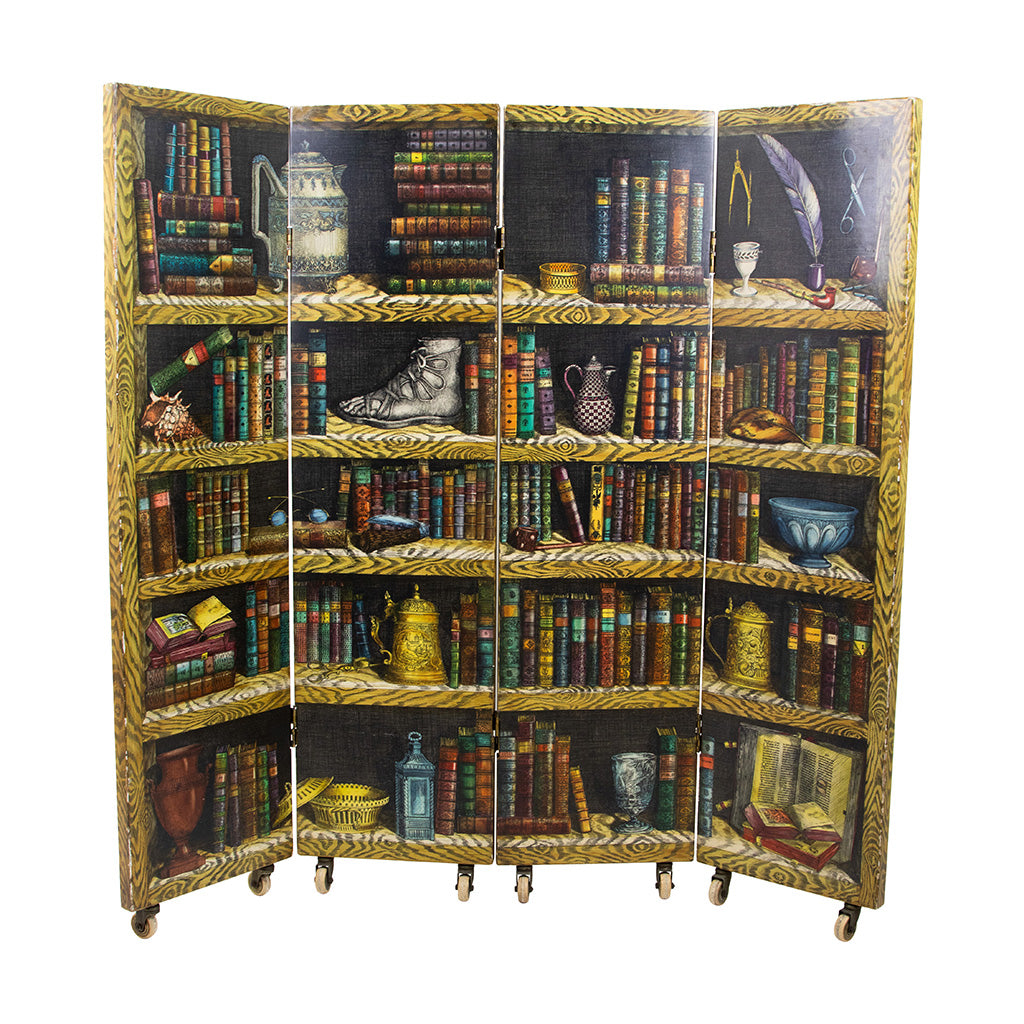 Hand-painted, Double-sided Fireplace Screen by Fornasetti