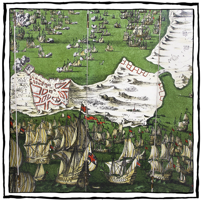 Hand-painted, Double-sided Fireplace Screen by Fornasetti