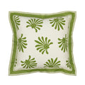 Double Sided Giardino Palma Pillow with Branca Stripe Flange