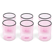 Fizzy Pink Water Glasses (Set of Six)