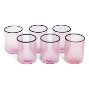 Fizzy Pink Wine Glasses (Set of Six)