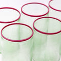 Fizzy Green Wine Glasses (Set of Six)