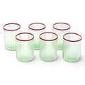 Fizzy Green Wine Glasses (Set of Six)