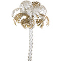 Palm Shaped Gilt and White Lacquered Gilt Electrified Sculpture