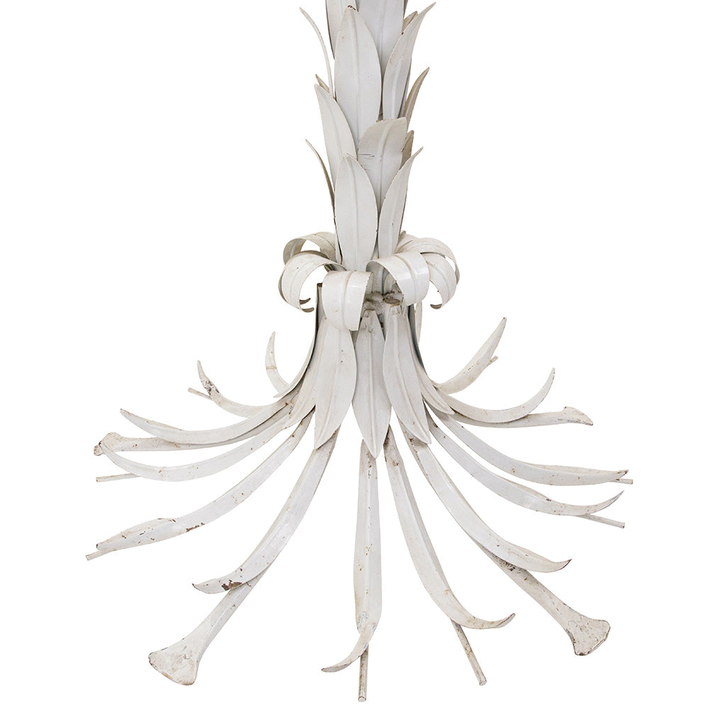 Palm Shaped Gilt and White Lacquered Gilt Electrified Sculpture