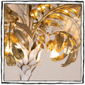 Palm Shaped Gilt and White Lacquered Gilt Electrified Sculpture