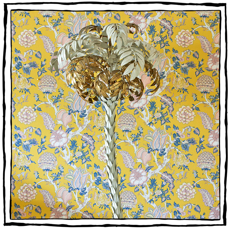 Palm Shaped Gilt and White Lacquered Gilt Electrified Sculpture