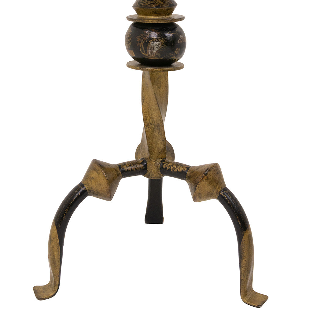 Pair of Gilt Metal Japanned Table Lamps