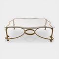 A Gilt Bronze Coffee Table with Twisted Rope and Tassel Feet by Emilio Rey