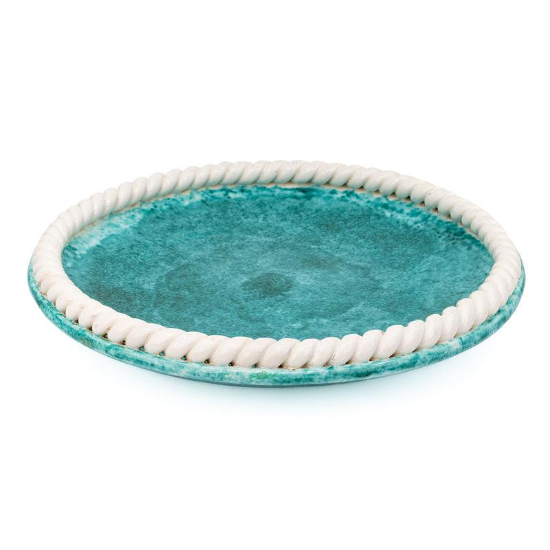 Green Ceramic Serving Plate