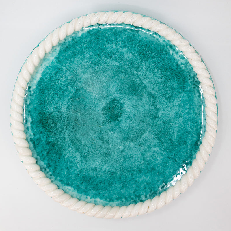 Green Ceramic Serving Plate