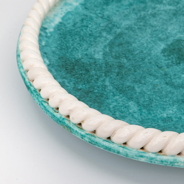 Green Ceramic Serving Plate