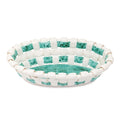Green Woven Ceramic Basket