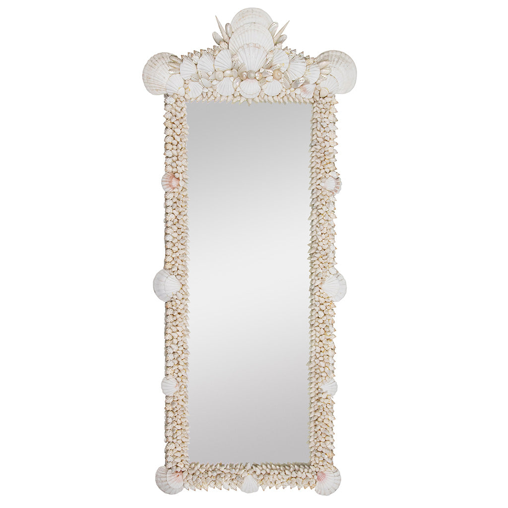 Pair of Grotto-Style Mounted Wall Mirrors with Natural Shells