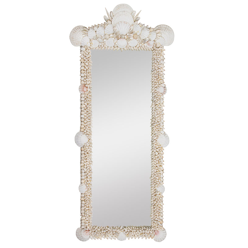 Pair of Grotto-Style Mounted Wall Mirrors with Natural Shells