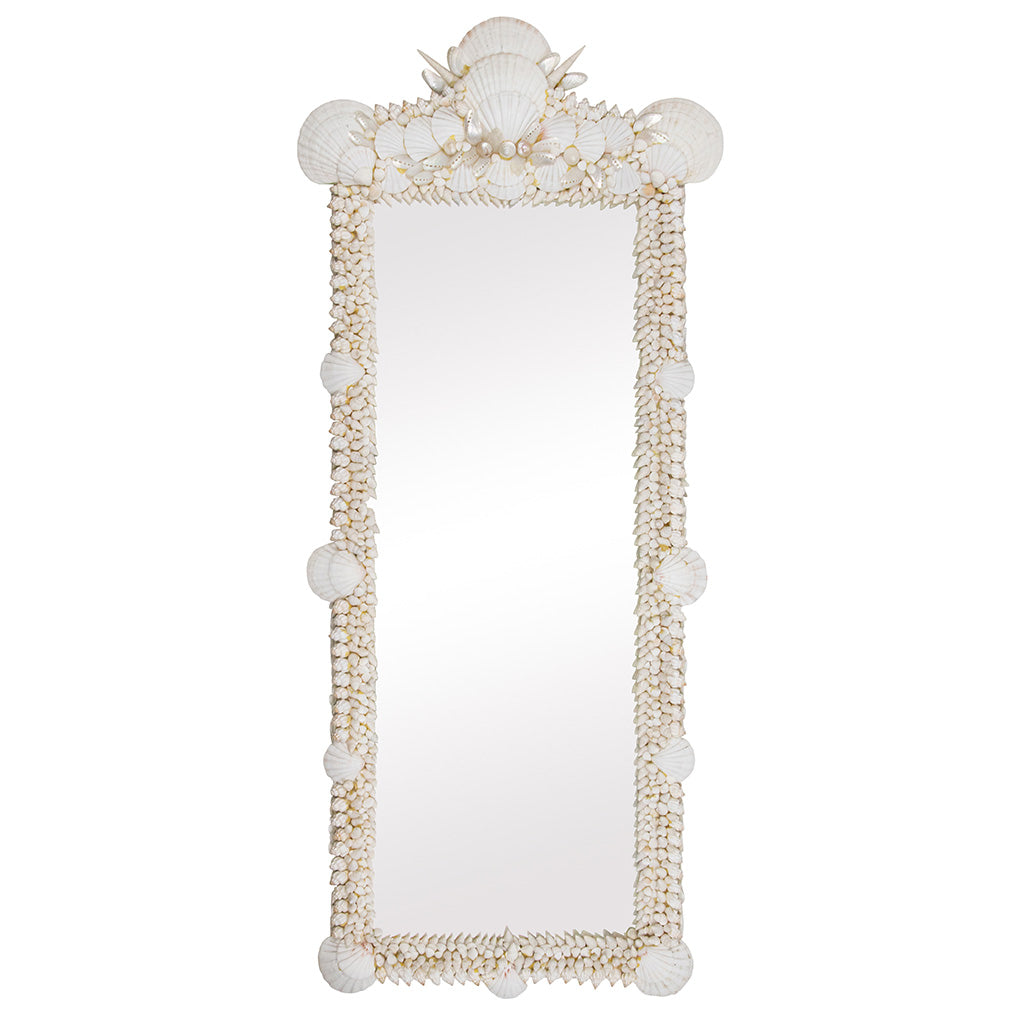 Pair of Grotto-Style Mounted Wall Mirrors with Natural Shells