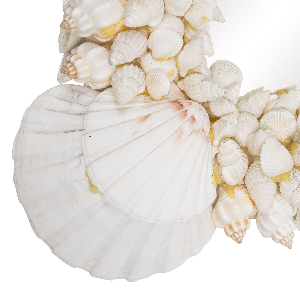 Pair of Grotto-Style Mounted Wall Mirrors with Natural Shells