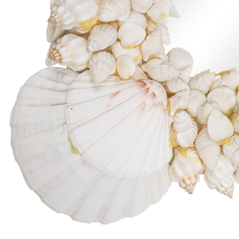 Pair of Grotto-Style Mounted Wall Mirrors with Natural Shells