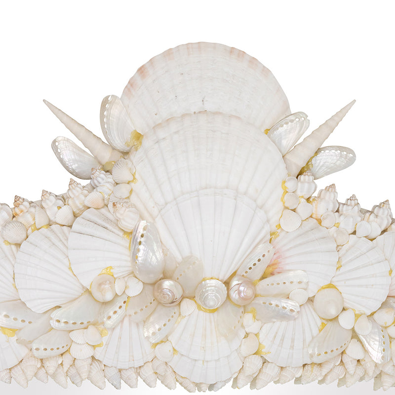 Pair of Grotto-Style Mounted Wall Mirrors with Natural Shells