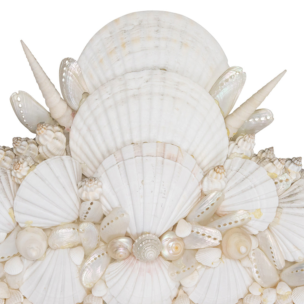 Pair of Grotto-Style Mounted Wall Mirrors with Natural Shells