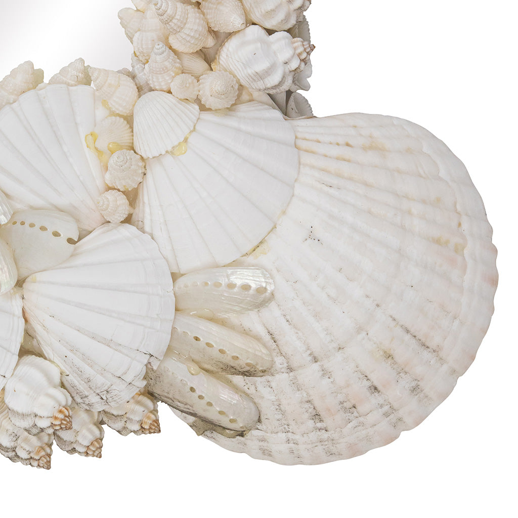 Pair of Grotto-Style Mounted Wall Mirrors with Natural Shells