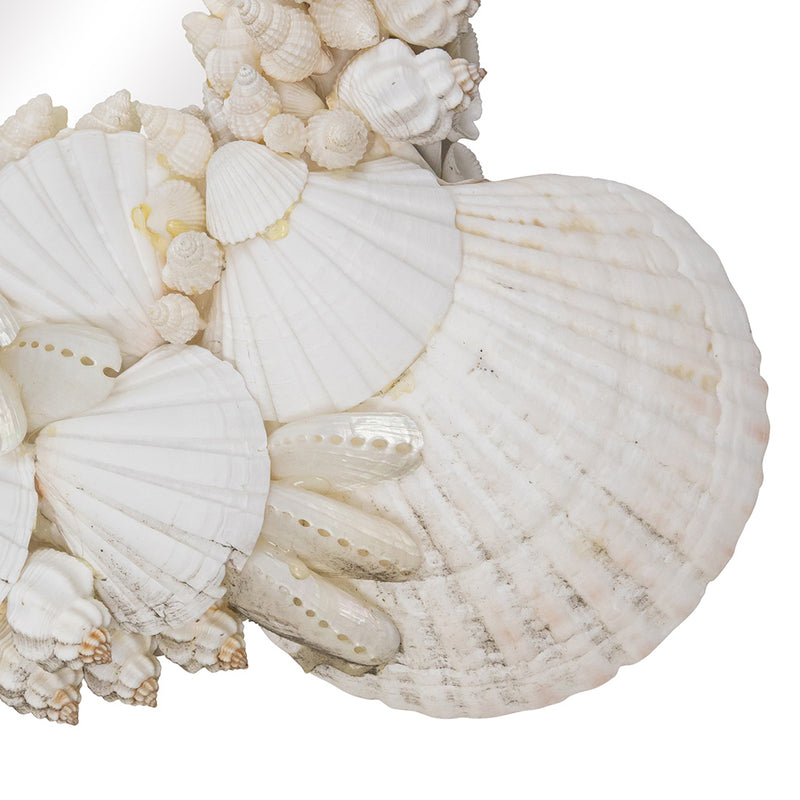 Pair of Grotto-Style Mounted Wall Mirrors with Natural Shells