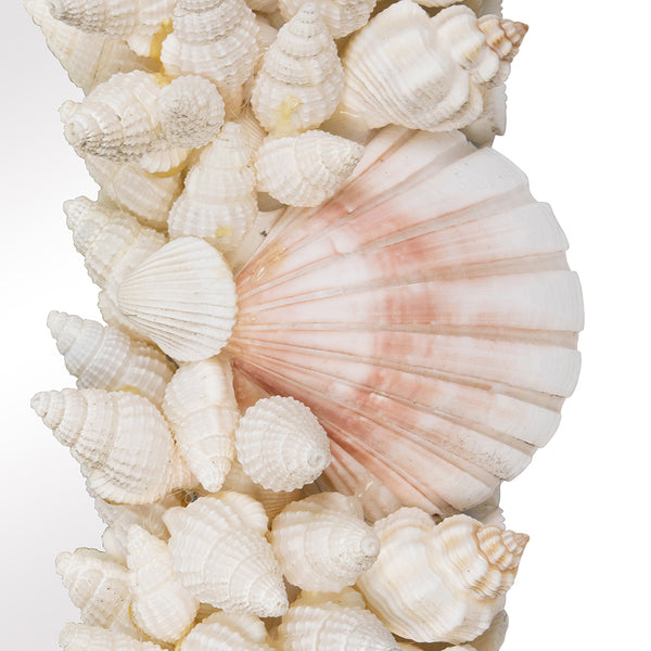 A Pair of Grotto-Style Mounted Wall Mirrors with Natural Shells