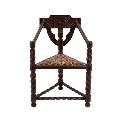 Hand Carved Nordic Monk's Armchair