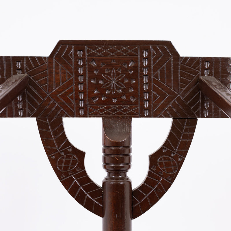 Hand Carved Nordic Monk's Armchair