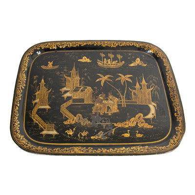 Oversized Japanned Toleware Tray