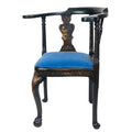 George II Black Lacquered and Gilt Chinoiserie Corner Chair