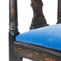 George II Black Lacquered and Gilt Chinoiserie Corner Chair