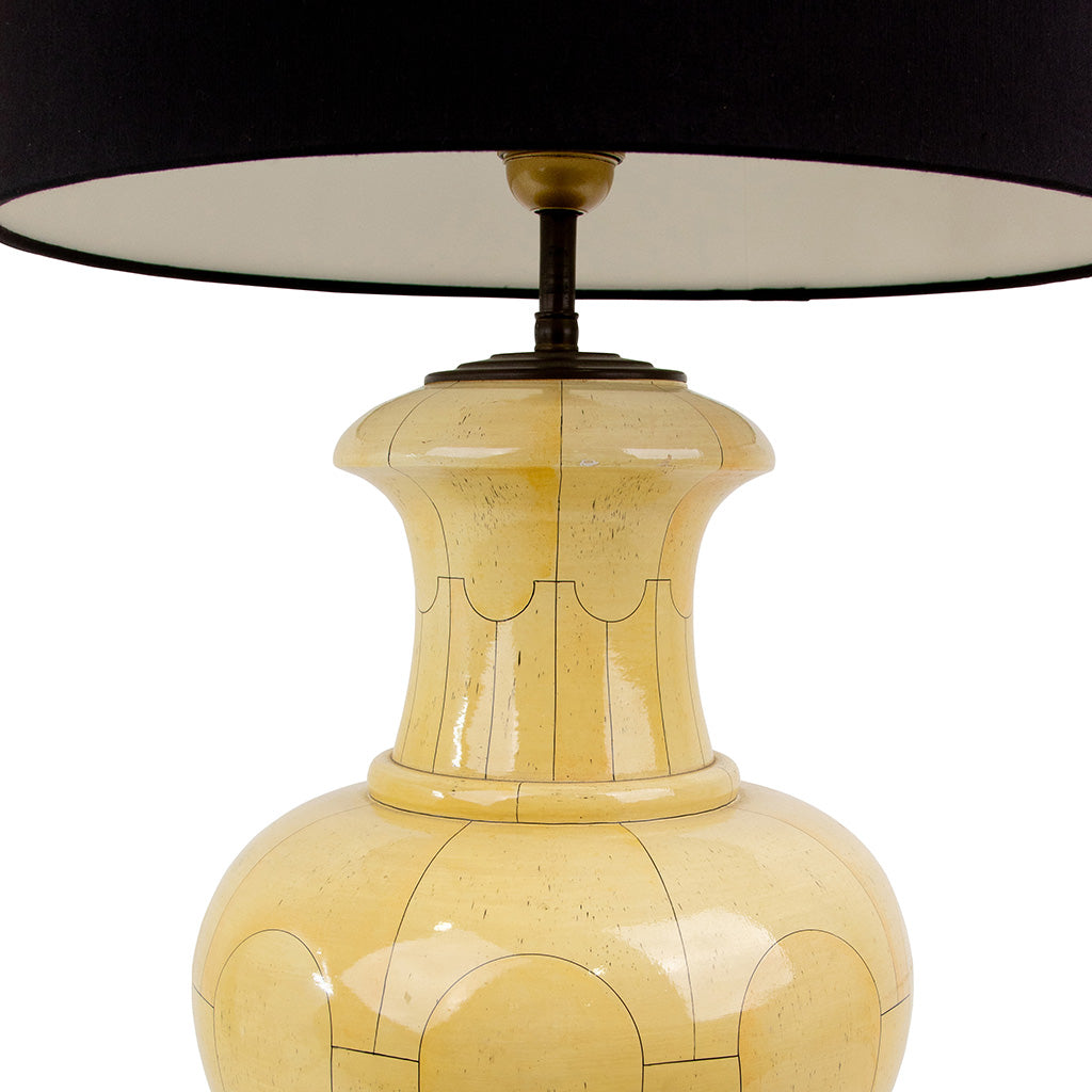 Pair of Painted Faience Ceramic Lamps by Jean Roger