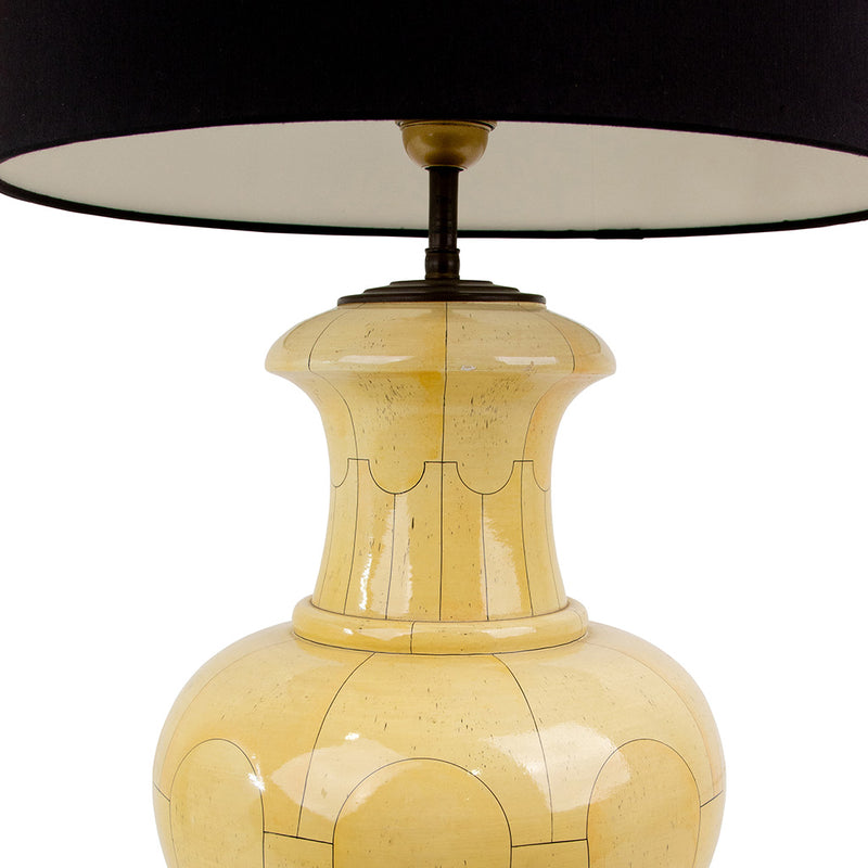 Pair of Painted Faience Ceramic Lamps by Jean Roger